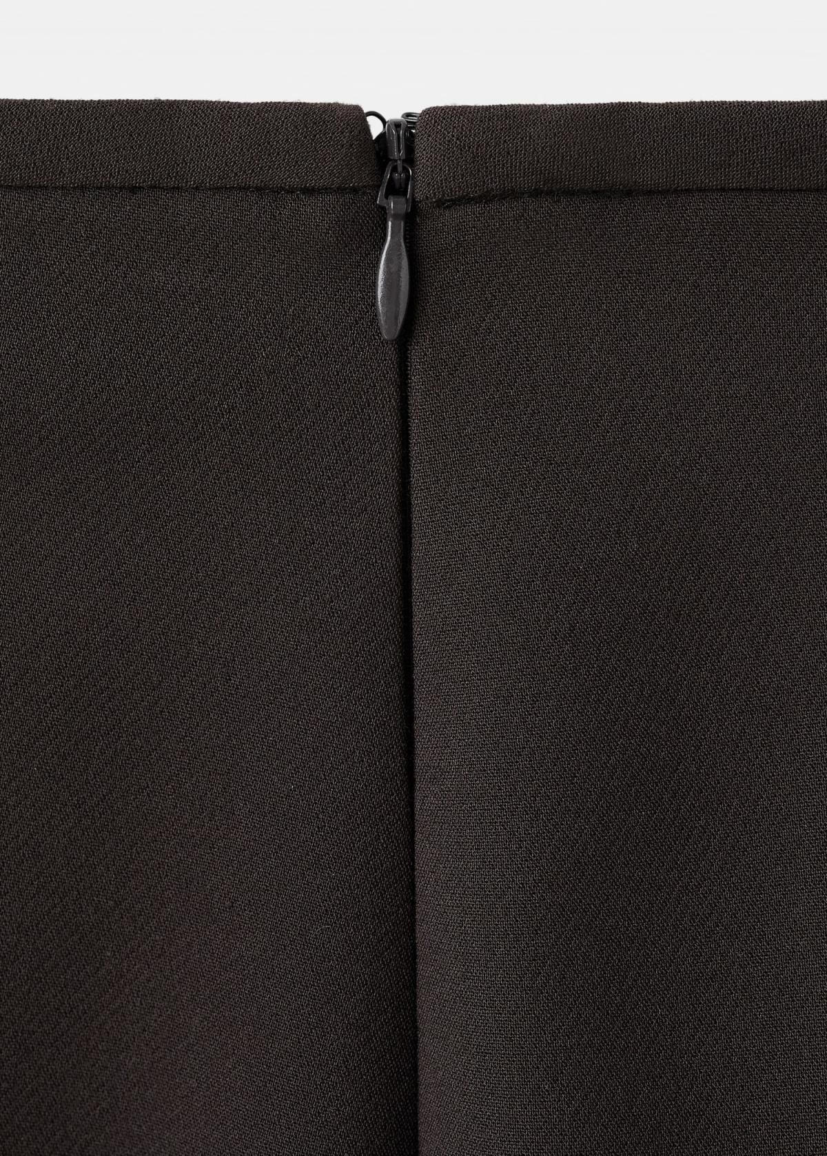 망고 모던 와이드 크롭 큐롯 하이웨이스트 팬츠 17087814 MARRON - 상세 이미지 4