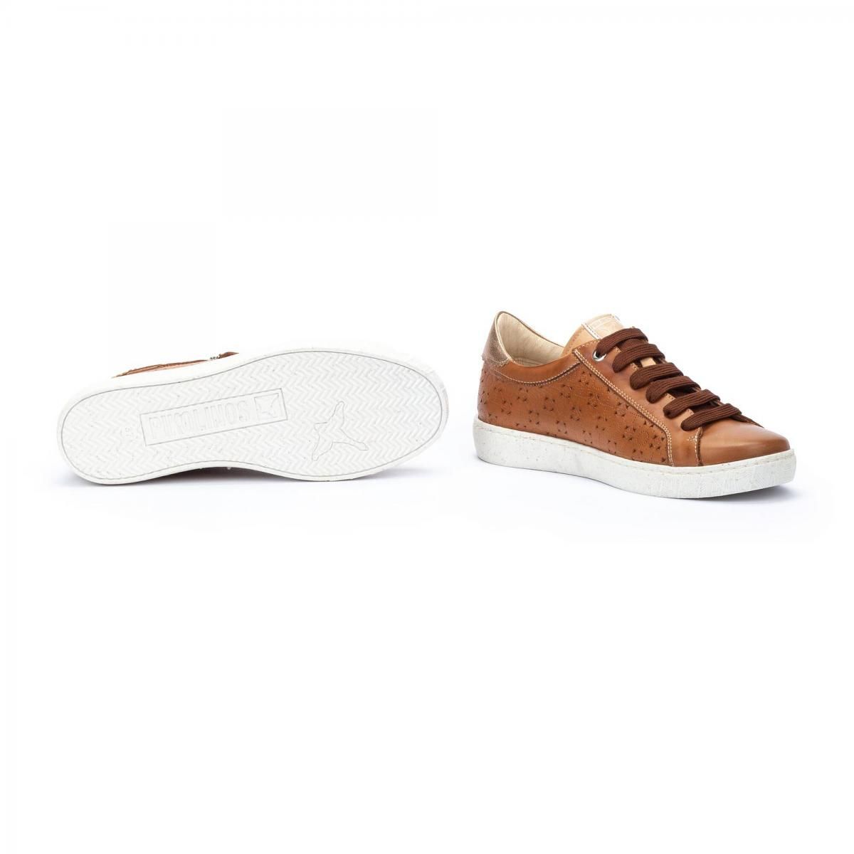 피콜리노스 레더 펀칭 캐주얼 스니커즈 LANZAROTE W7B-6999C1 BRANDY - 상세 이미지 5