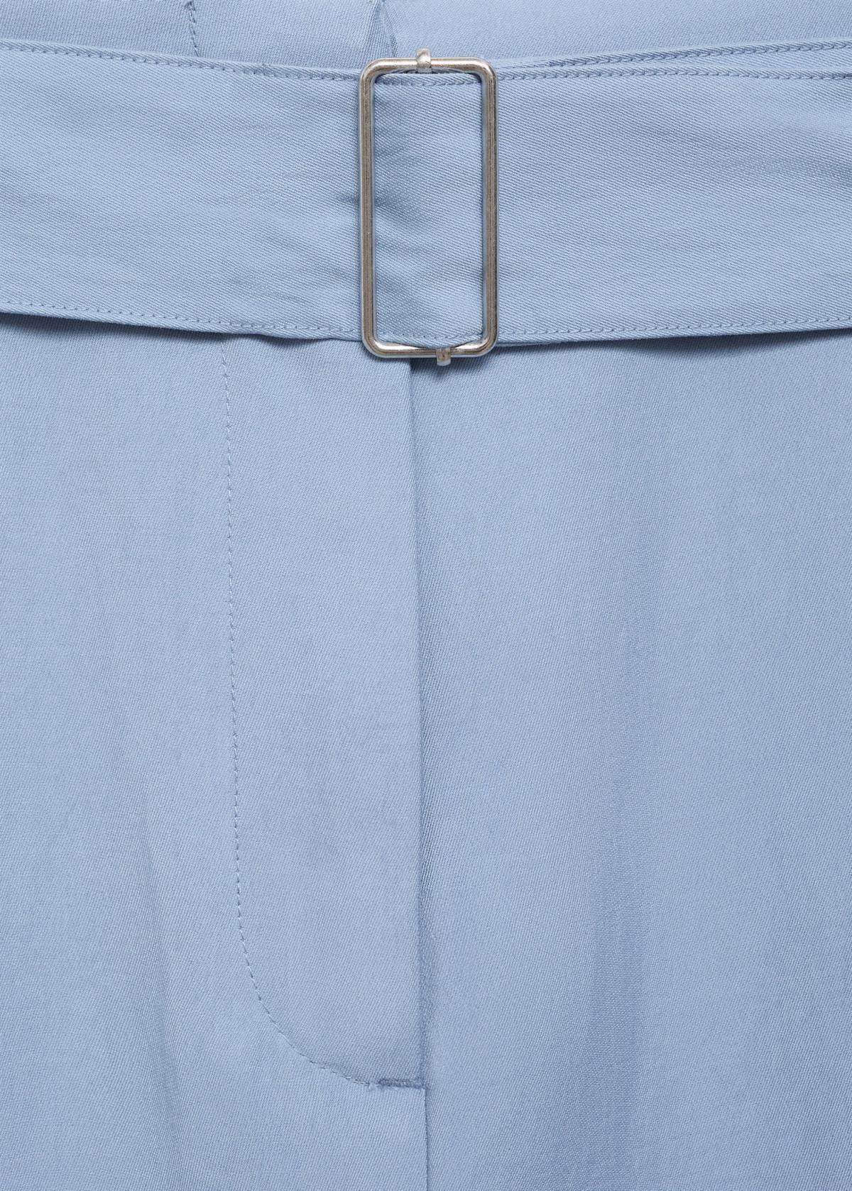 망고 와이드 페이퍼백 웨이스트 슬랙스 팬츠 17074409 AZUL CELESTE - 상세 이미지 5