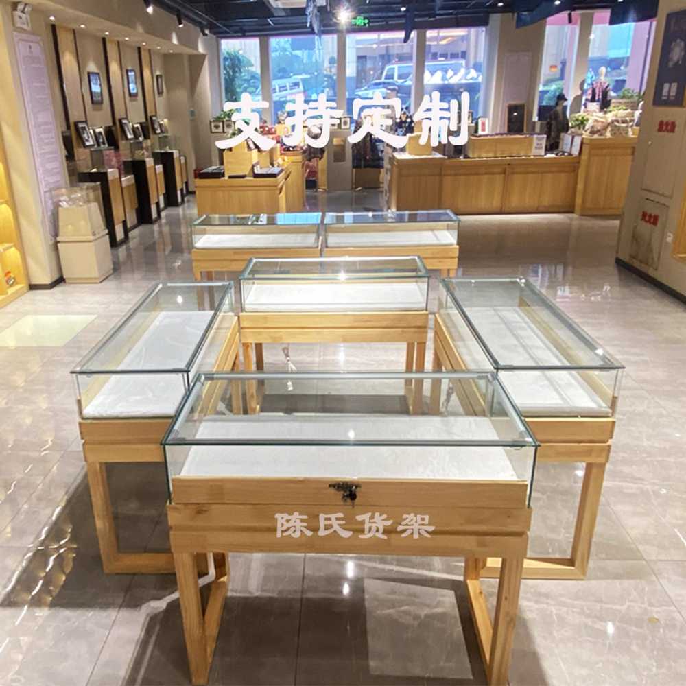 박물관 빈티지 쇼케이스 골동품 전시 진열 유리장식장 100x50x90 (조명X) - 상세 이미지 4