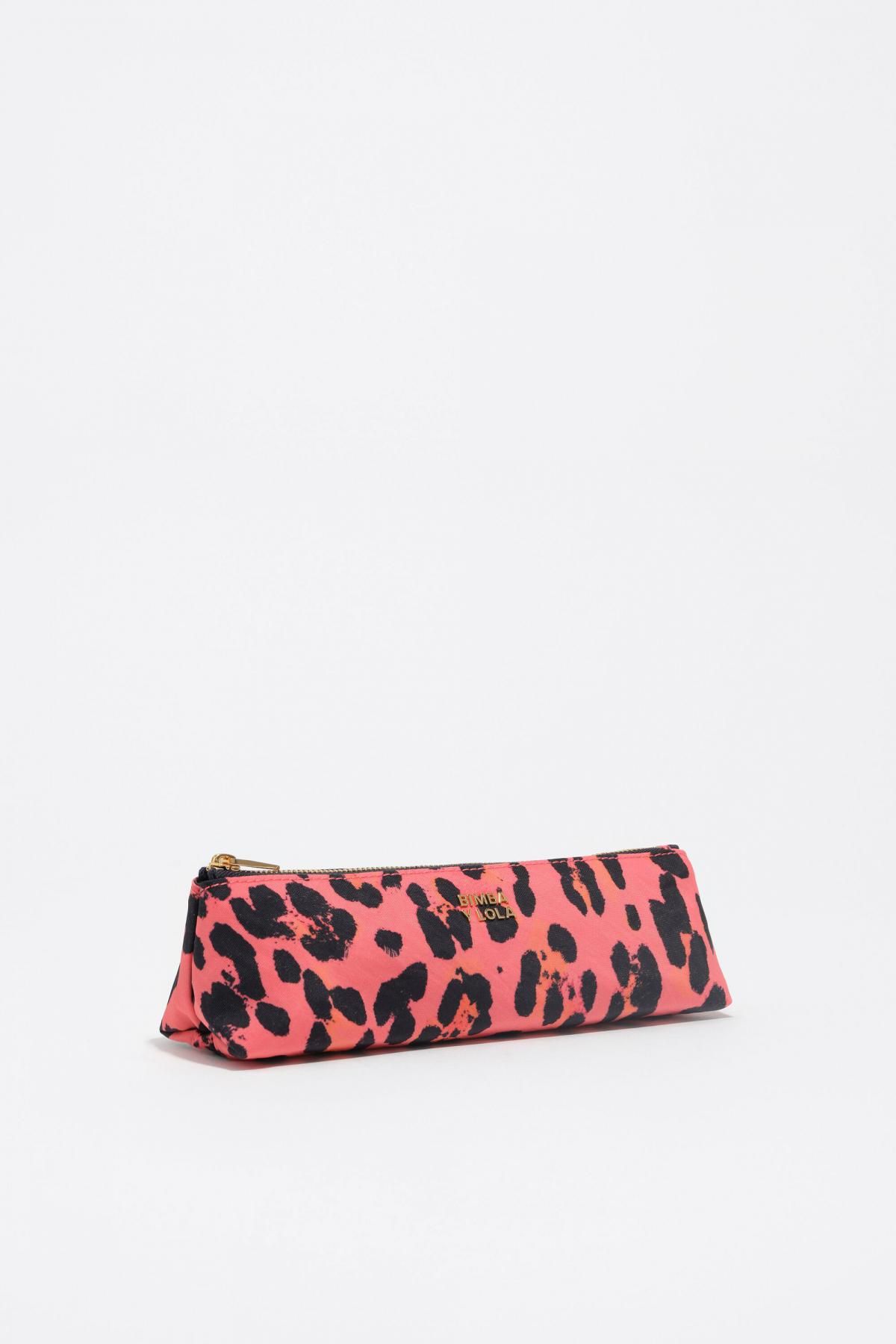 빔바이롤라 레오파드 패턴 일렉트릭핑크 나일론 코스메틱 파우치 252BBK449.10340 LEOPARD ELECTRIC PINK - 메인 이미지