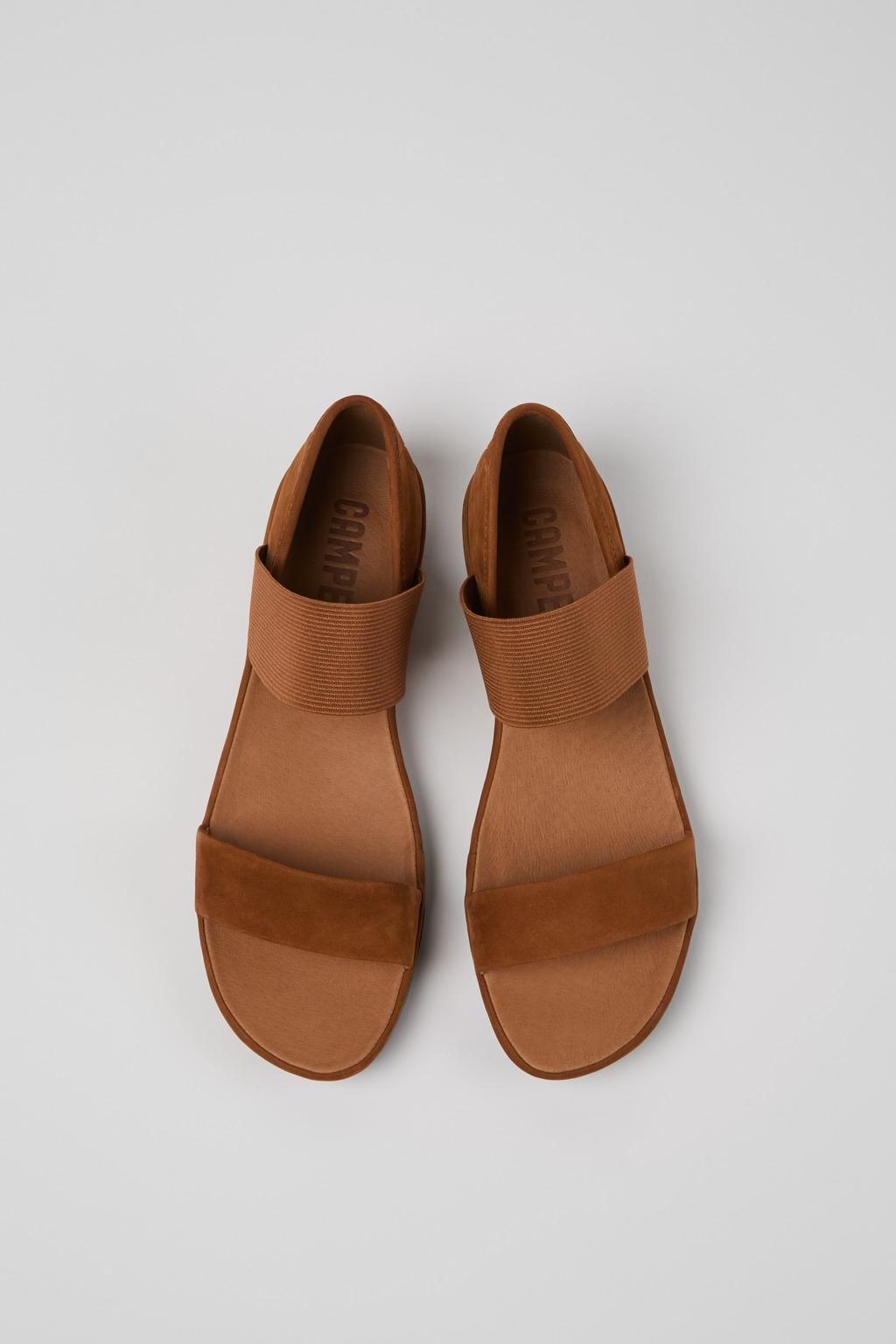 캠퍼 친환경 브라운 누벅 스트랩샌들 Right 21735-090 BROWN - 상세 이미지 4
