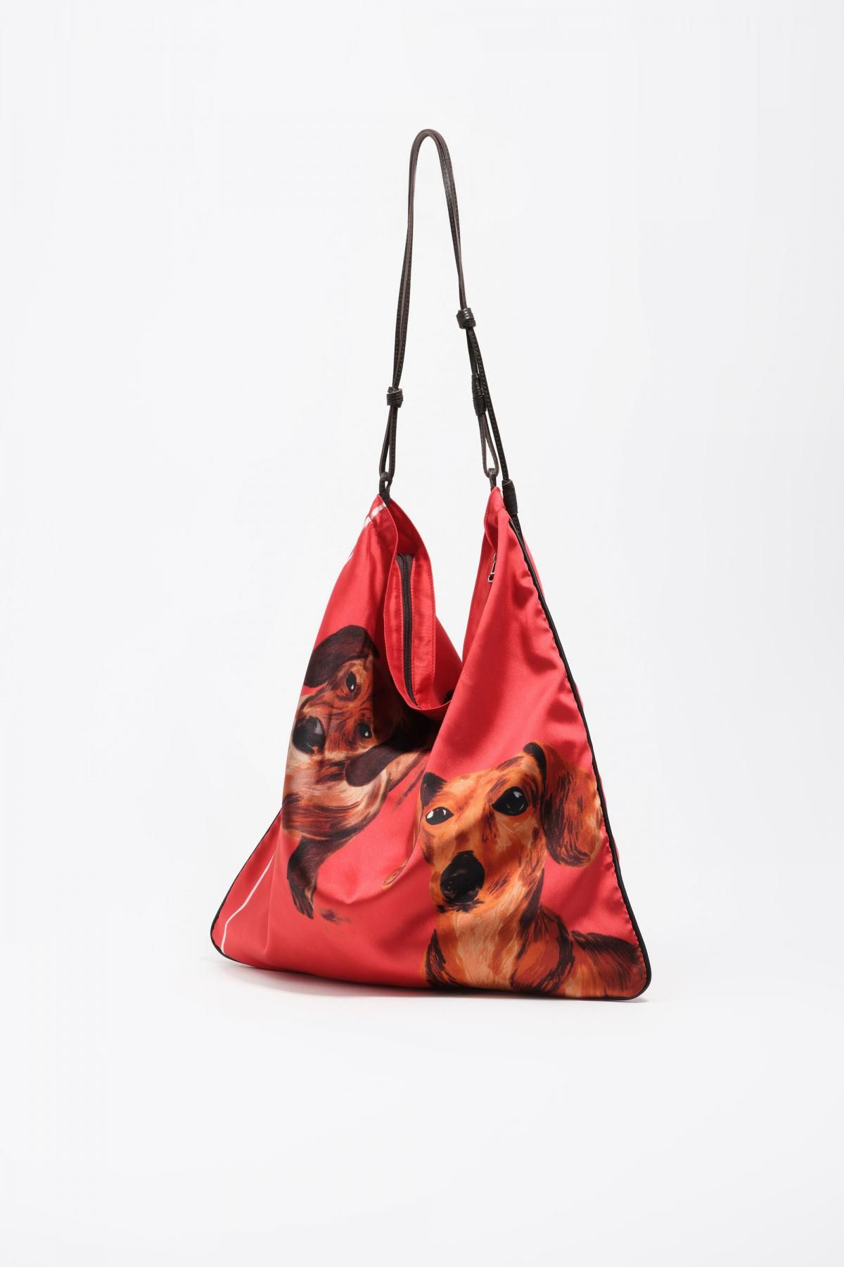 빔바이롤라 캐주얼 도그 프린트 레드 소프트 숄더백 252BBWJ2F.10200 RED - 상세 이미지 5