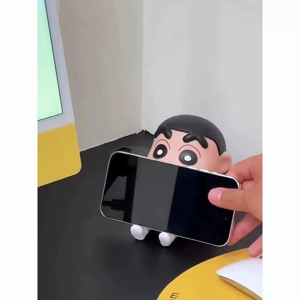 짱구 휴대폰 거치대 홀더 데스크탑 인형 받침대 창의적인 선물 크레용 신짱 - 상세 이미지 5