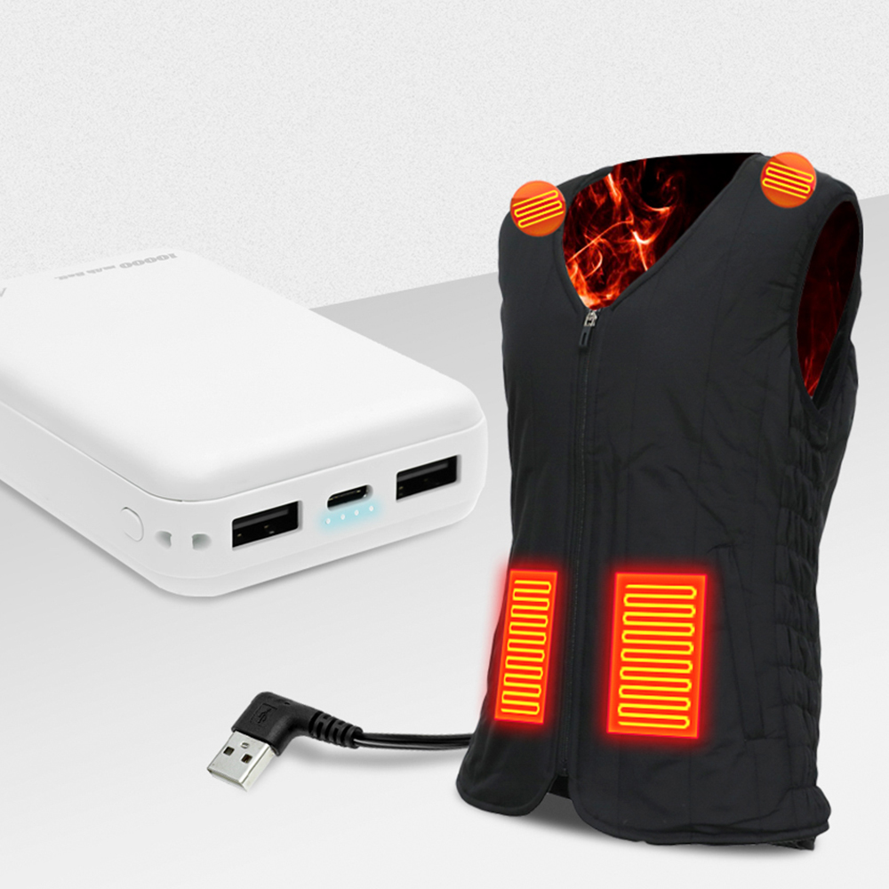 대한 발열조끼 온열 열선 USB 전기 방한 열조끼 보조배터리포함 - 상품 이미지