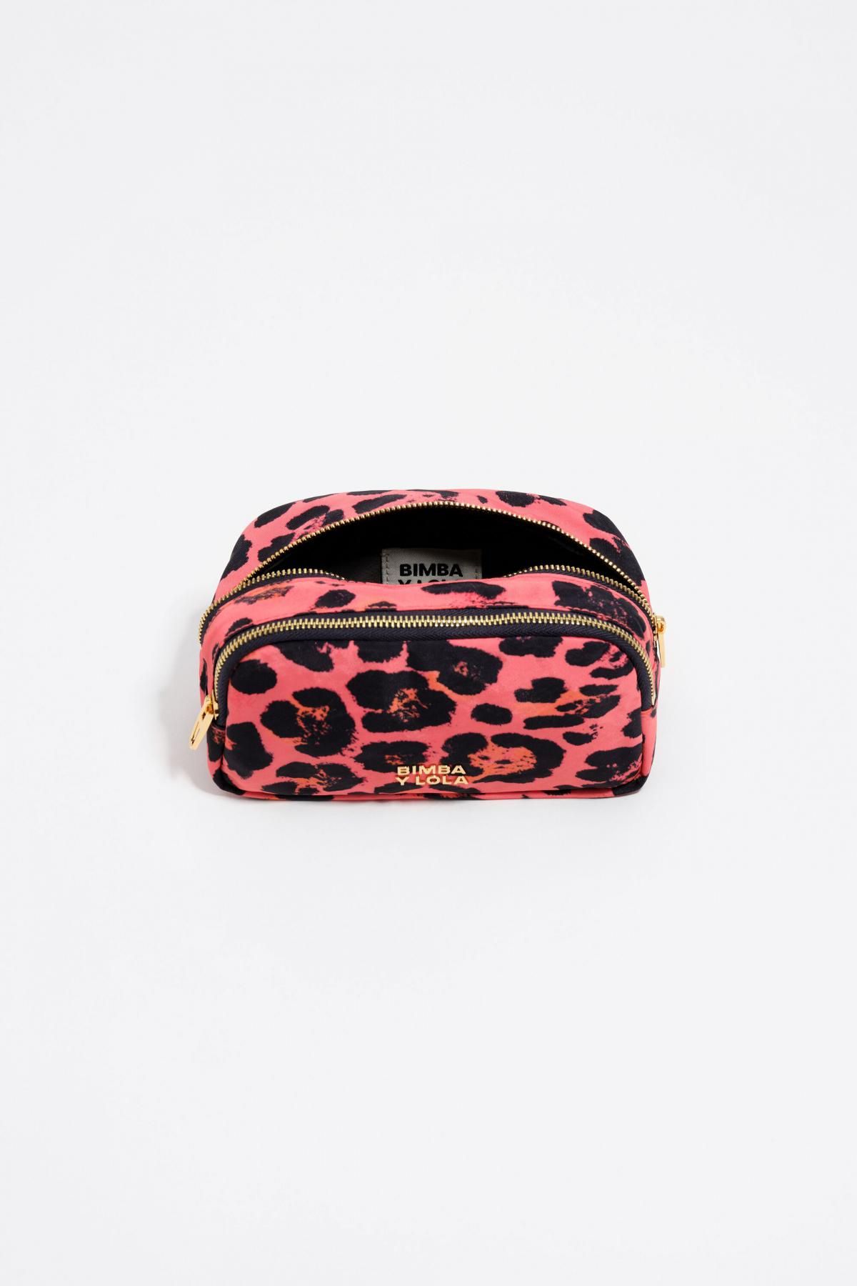 빔바이롤라 레오파드 패턴 핑크 나일론 메이크업 파우치 252BBK426.11340 LEOPARD ELECTRIC PINK - 상세 이미지 3