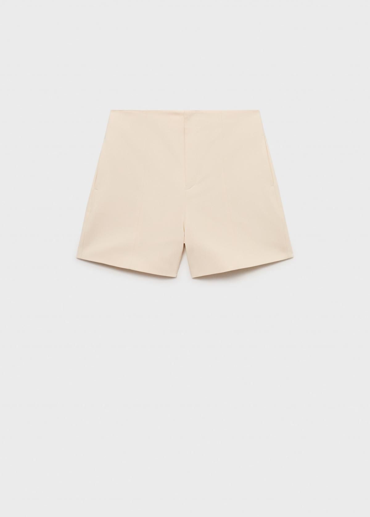 망고 하이웨이스트 오피스 미니멀 반바지 17081155 CRUDO - 상품 이미지