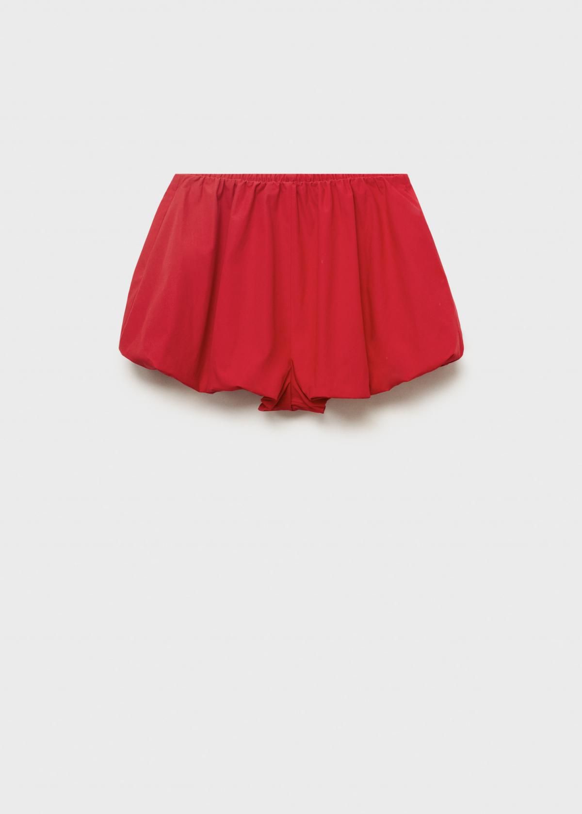 망고 트렌디 벌룬핏 코튼 미니 쇼츠 레드 17031274 ROJO - 상품 이미지