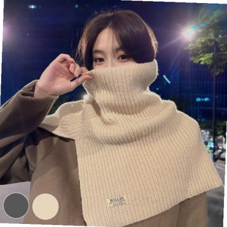 스카프 워머 겨울 스타일링 겸용 옆트임 하이넥 여성 머플러