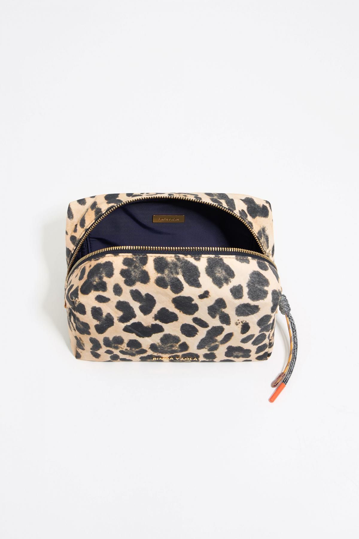 빔바이롤라 레오파드 패턴 미디움 베이지 나일론 메이크업 파우치 251BBK471.11201 LEOPARD NATURAL - 상세 이미지 3