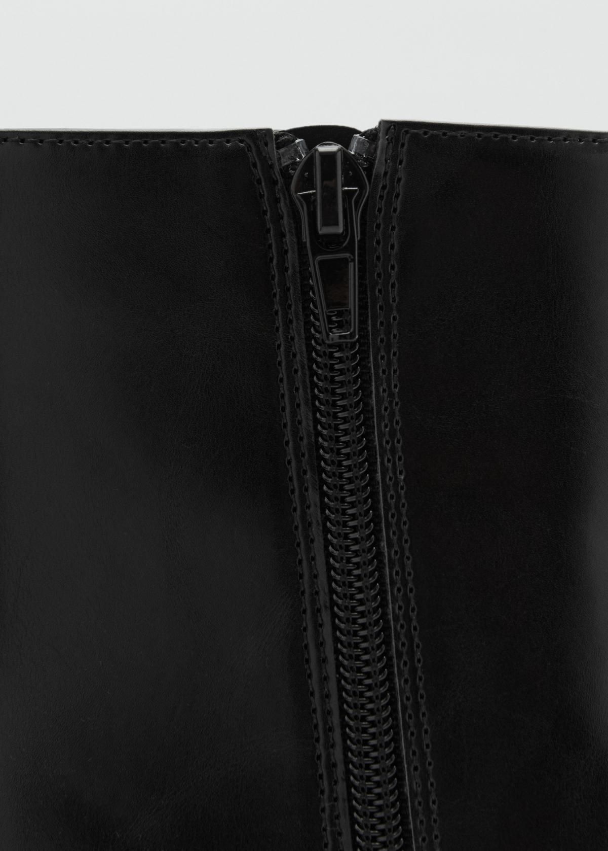 망고 테크니컬 스퀘어토 블록힐 앵클부츠 87050363 NEGRO - 상세 이미지 5