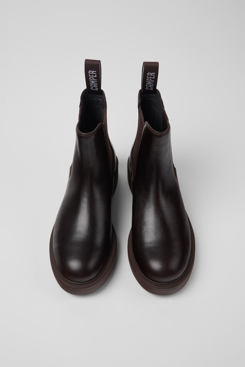 캠퍼 프리미엄 브라운 레더 앵클부츠 XL 엑스트라라이트 아웃솔 K400761-002 BROWN - 상세 이미지 4