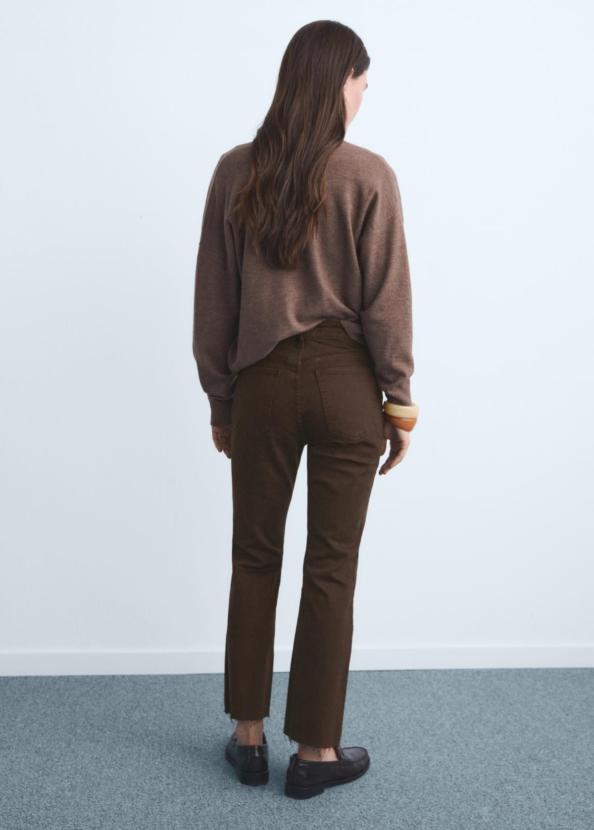 망고 크롭 플레어 데님 브라운 Sienna 진 17025824 CHOCOLATE - 상세 이미지 3