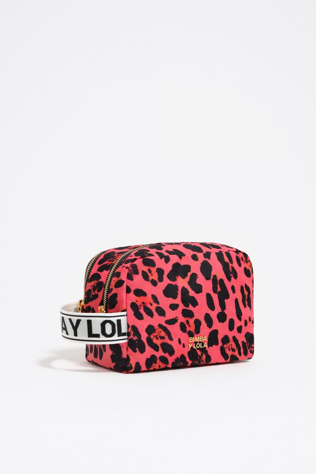 빔바이롤라 레오파드 일렉트릭핑크 나일론 멀티 코스메틱 파우치 252BBK457.11340 LEOPARD ELECTRIC PINK - 메인 이미지
