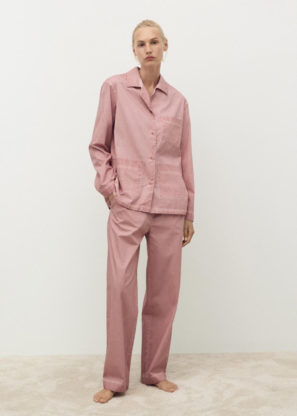 망고 코튼 가먼트다이 와이드핏 밴딩 팬츠 17014112 ROSA GERANIO - 상세 이미지 2