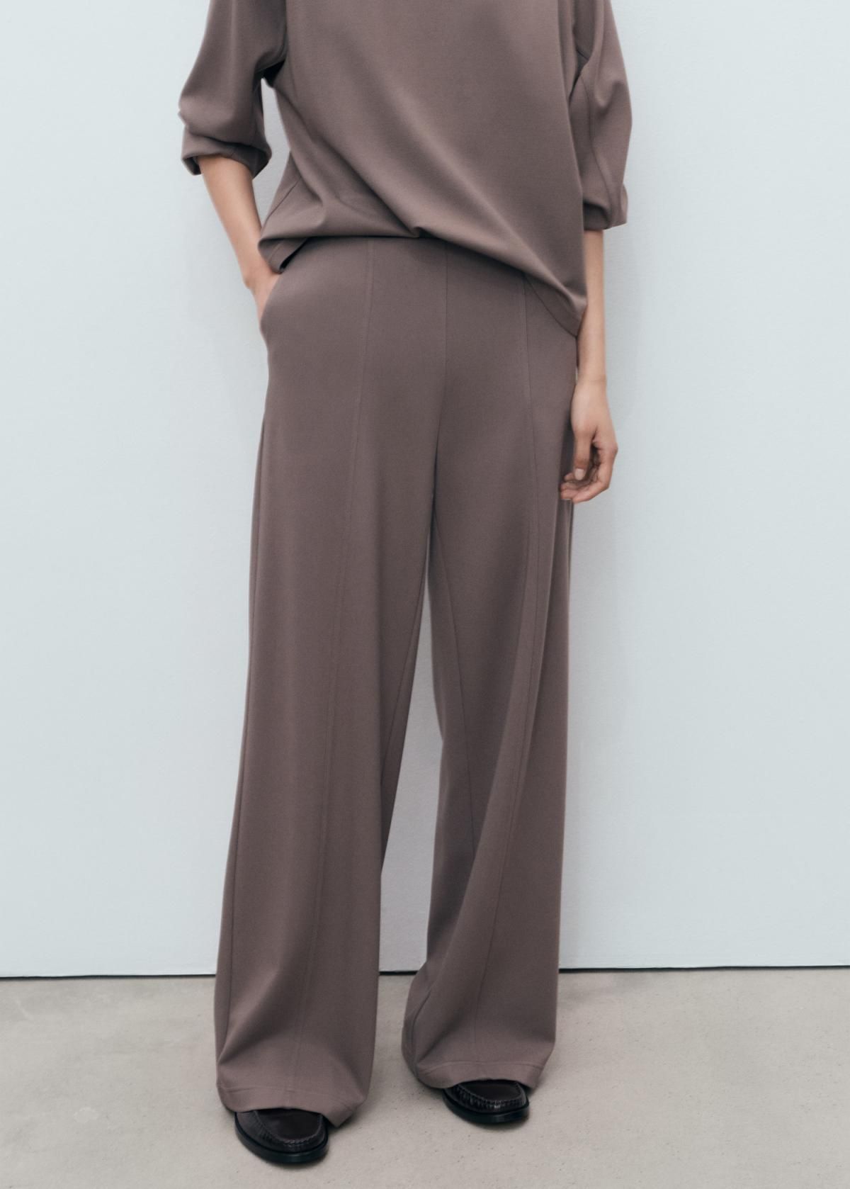 망고 이지 와이드핏 조거 팬츠 웨이스트 밴딩 플러스사이즈 17024098 - 상품 이미지