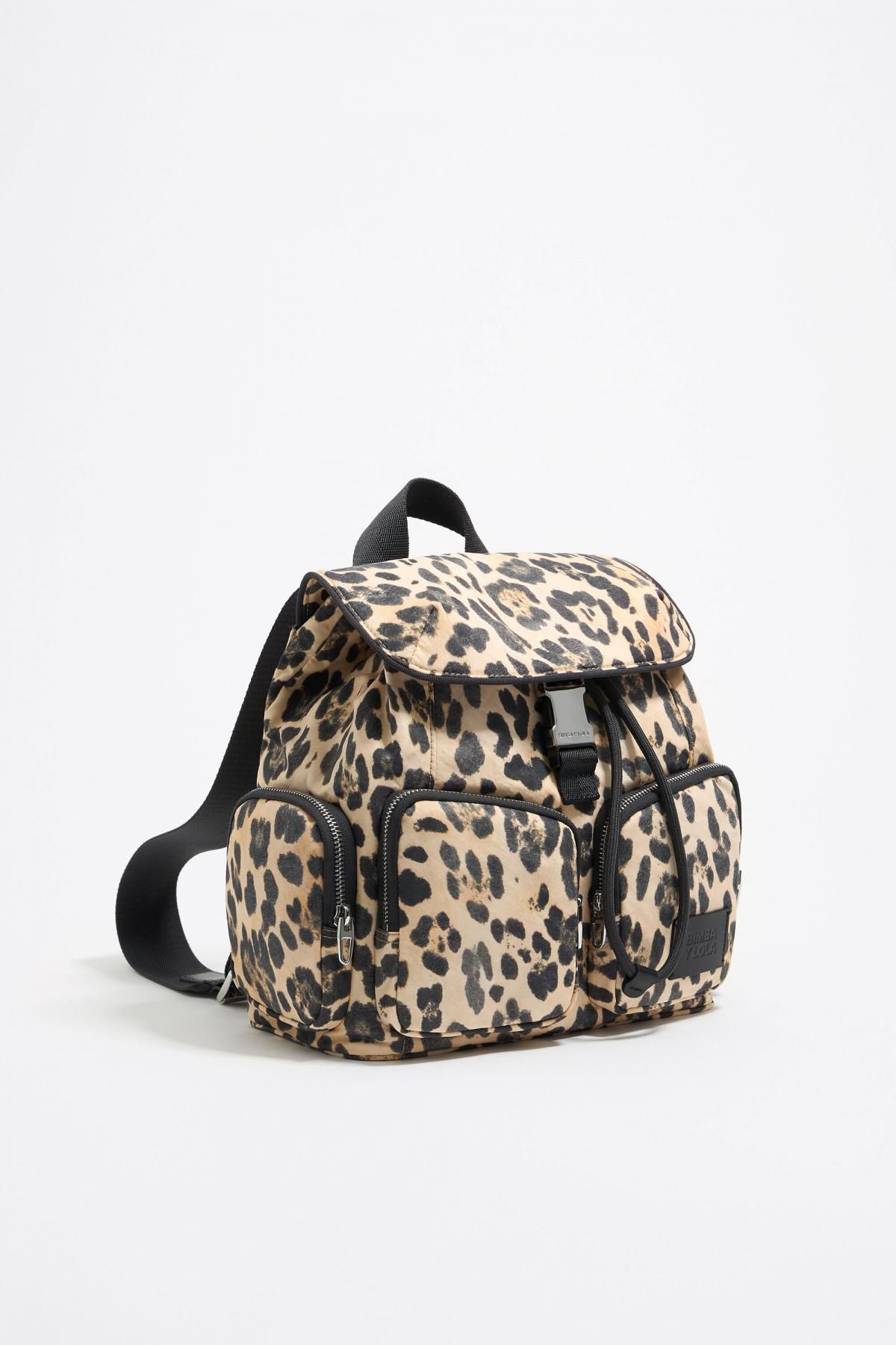 빔바이롤라 레오파드 패턴 나일론 미디엄 백팩 251BBKQ1Z.10201 LEOPARD NATURAL - 상품 이미지