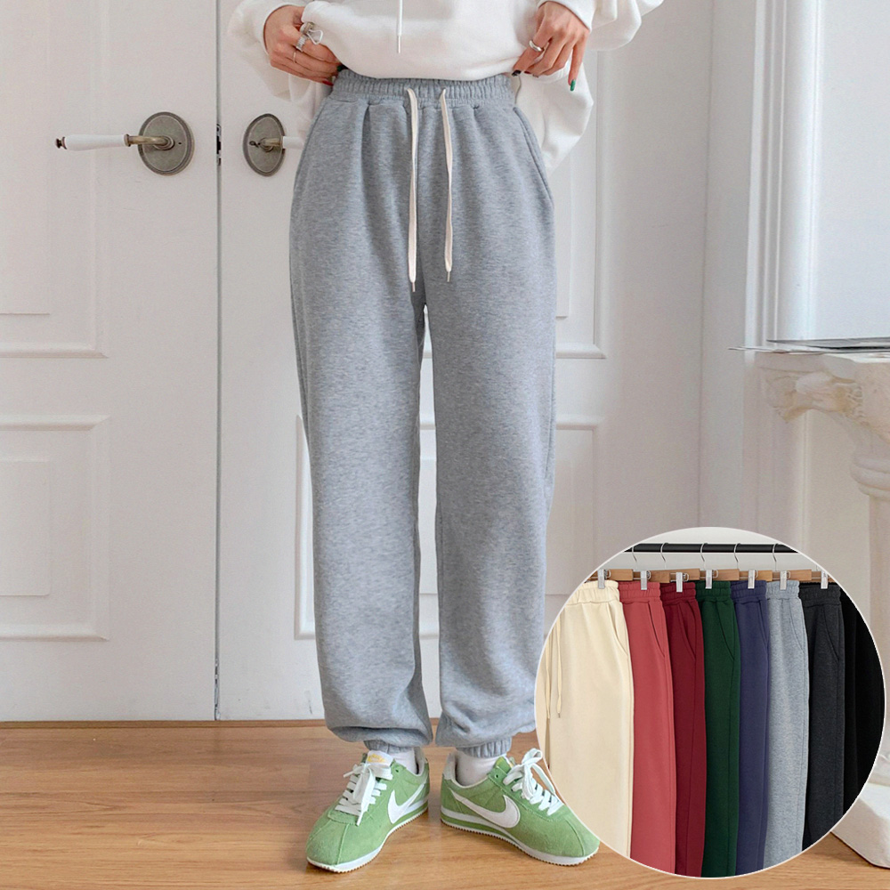 도톰한 기모 조거 트레이닝 팬츠 밴딩바지 원데이핏 ONeday fit - 상품 이미지