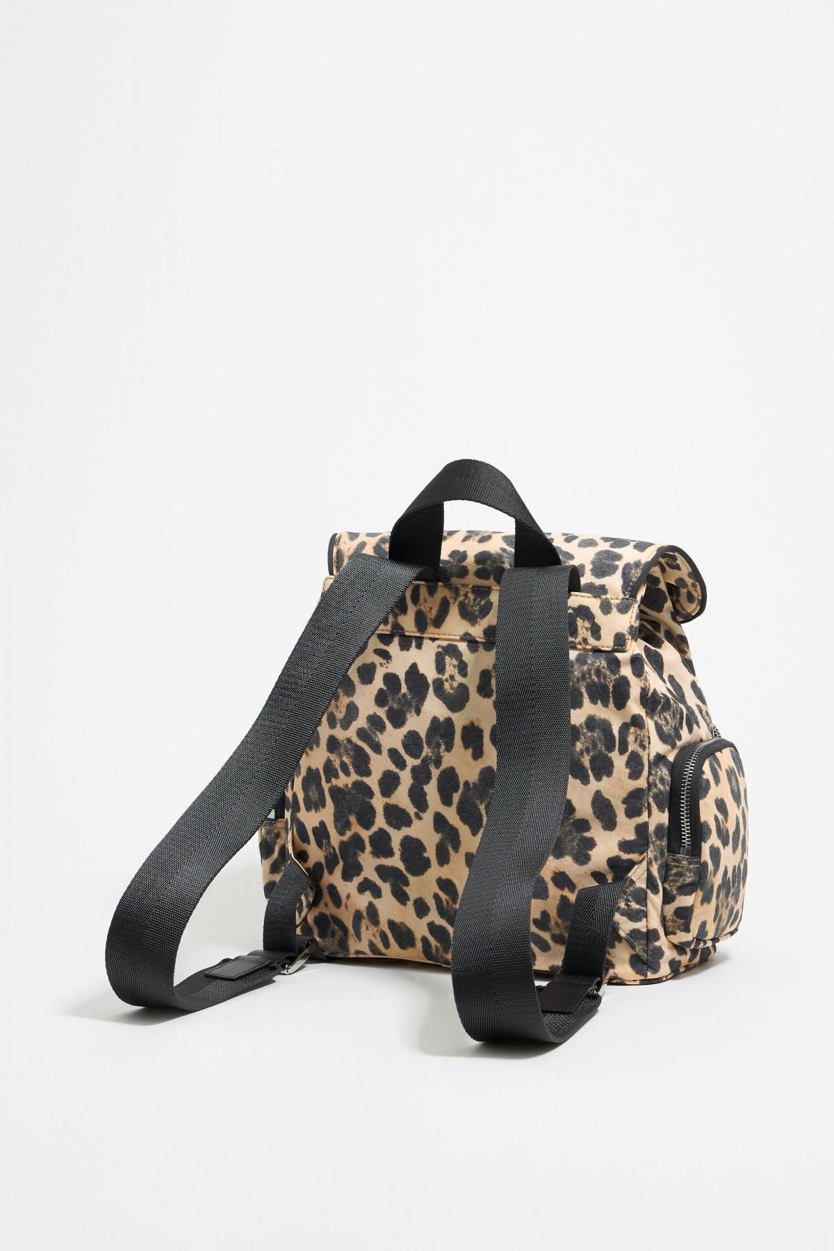 빔바이롤라 레오파드 패턴 나일론 미디엄 백팩 251BBKQ1Z.10201 LEOPARD NATURAL - 상세 이미지 4