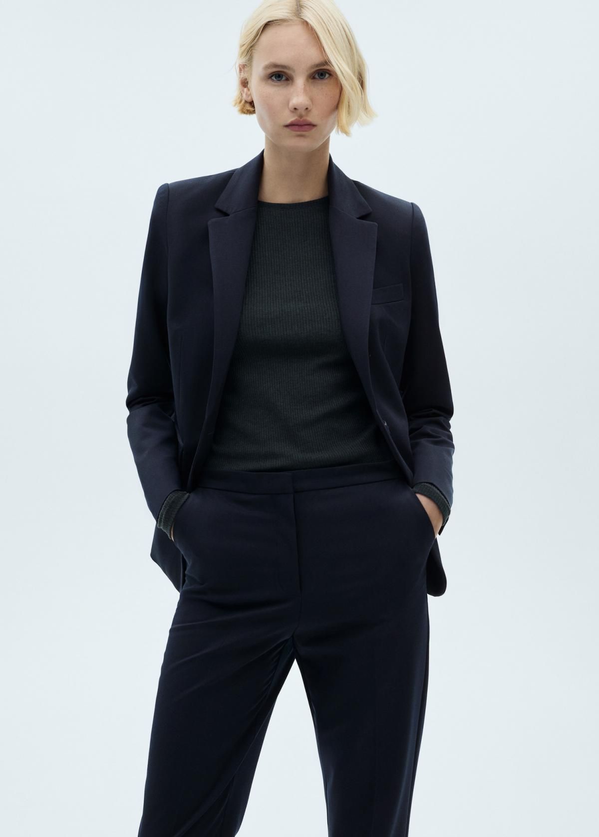 망고 테크니컬 스트레이트 정장 팬츠 17035806 AZUL MARINO OSCURO - 상세 이미지 4