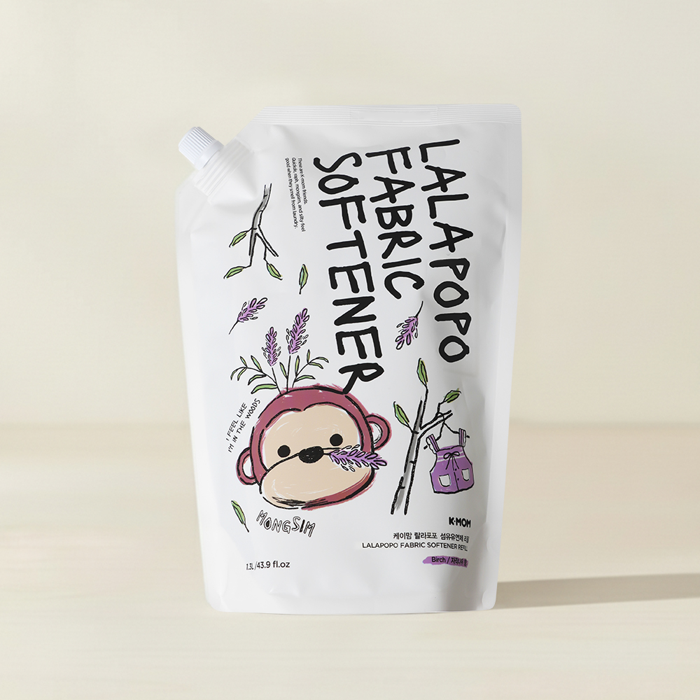 케이맘 랄라포포 섬유유연제 리필 1300ml (자작나무) 아기 유아 어린이세제 정전기방지 - 상품 이미지