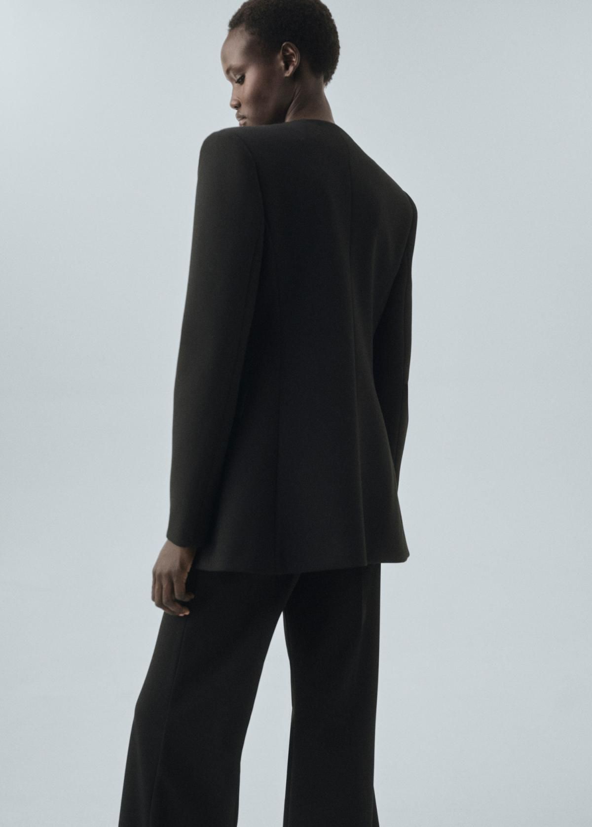 망고 테크니컬 플레어 슬랙스 팬츠 17016361 NEGRO - 상세 이미지 3