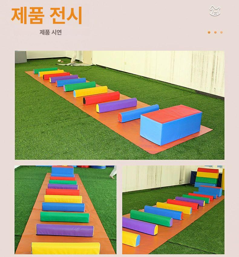 유치원 뜀틀 교구 학교 덤블링 실내체육 체육 운동회 발구름판 평균대 체육수업 나무 컬러 점핑 호스 - 상세 이미지 4