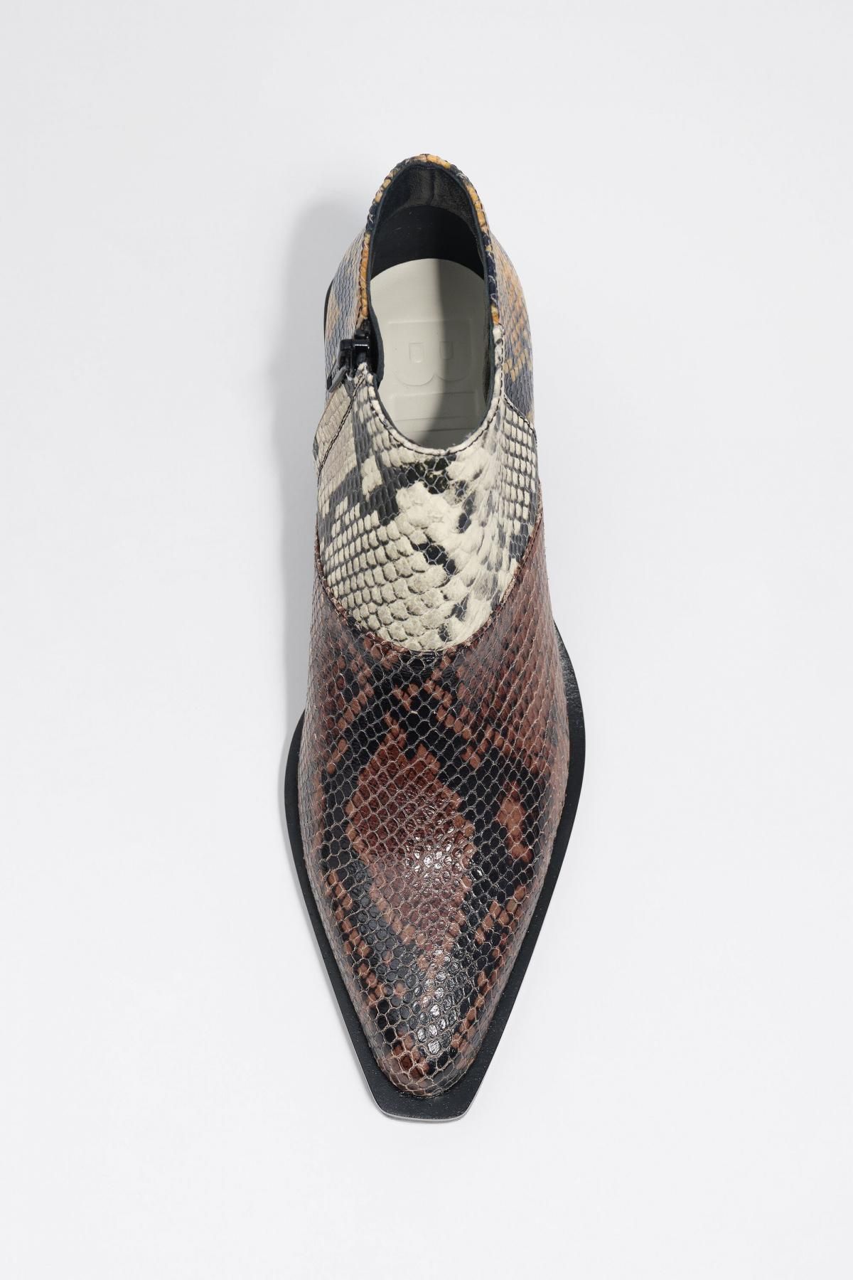 빔바이롤라 멀티컬러 스네이크 패치워크 레더 웨스턴 앵클부츠 252BZ0602.10600 BROWN - 상세 이미지 4