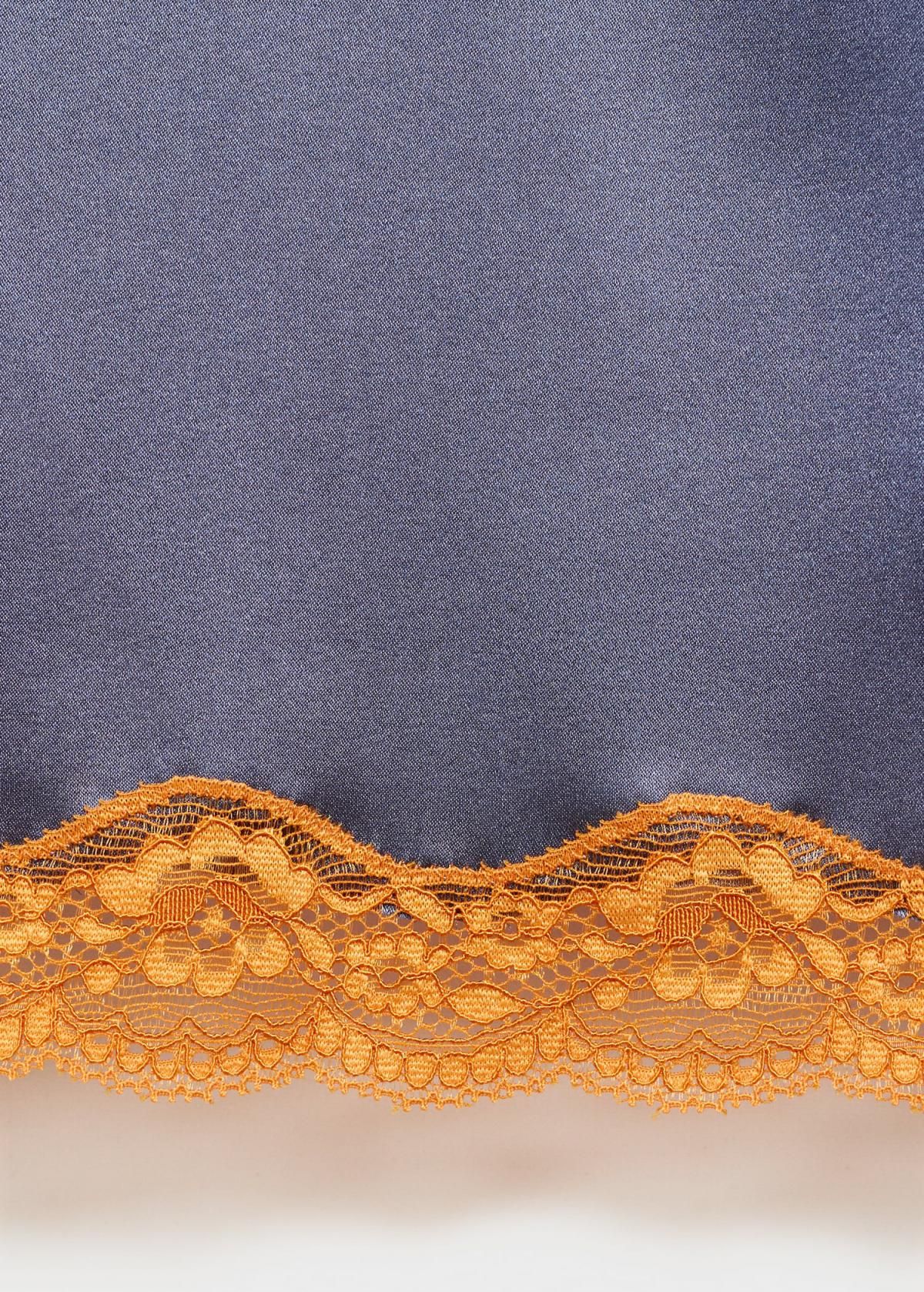 망고 레이스 실크 미니 슬립 원피스 17044112 AZUL TINTA 이미지 8