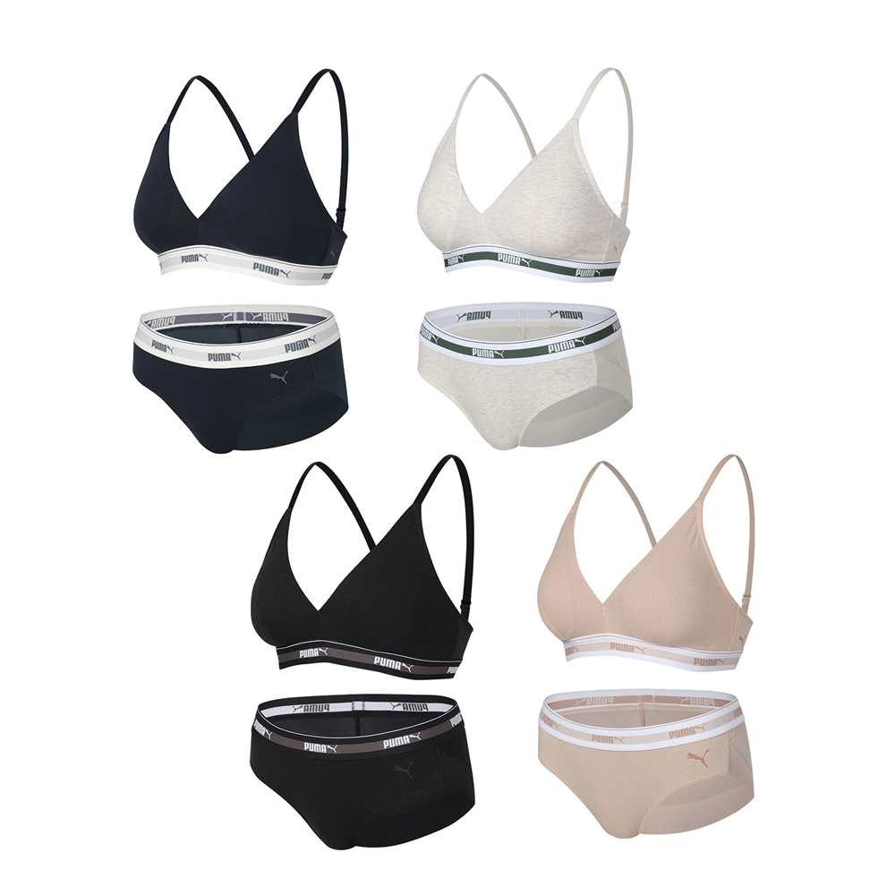 푸마 노와이어 프리미엄 코튼터치 브라팬티 4set 제품 이미지