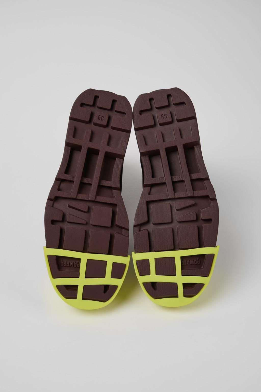 캠퍼 친환경 버건디 레더 첼시부츠 여성 리무버블 토캡 K400779-002 BURGUNDY - 상세 이미지 5