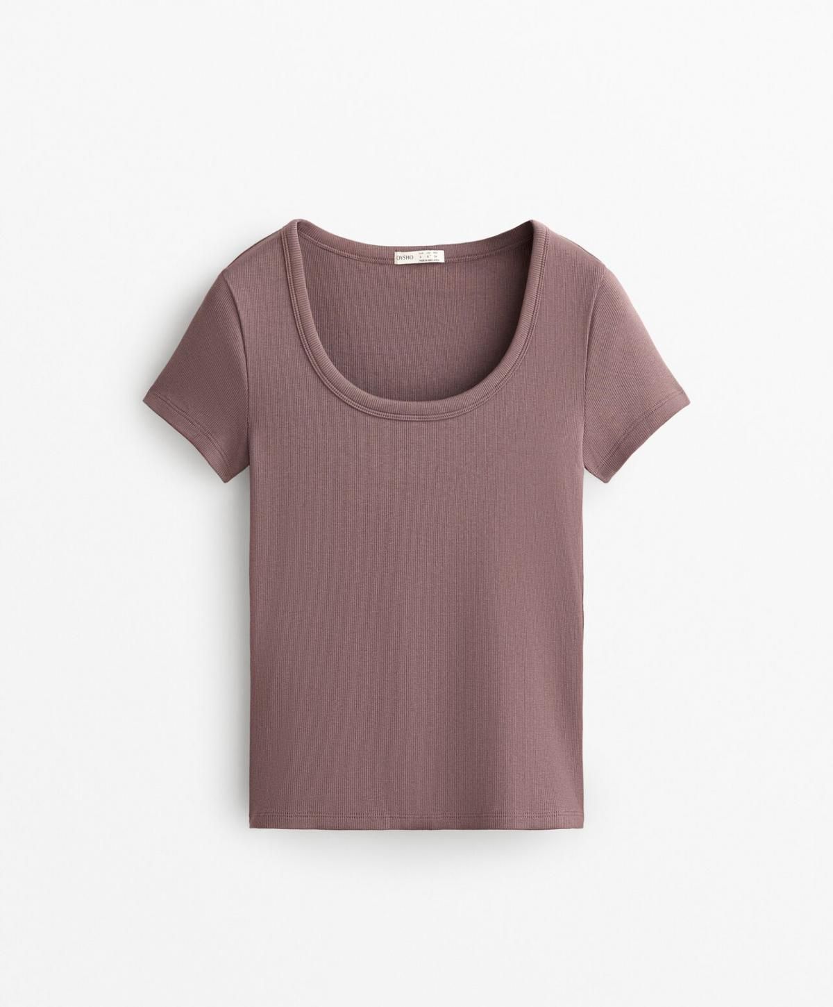 오이쇼 모달 헤비립 라운드넥 반팔 티셔츠 3105/131 WASHEDLILAC - 상품 이미지