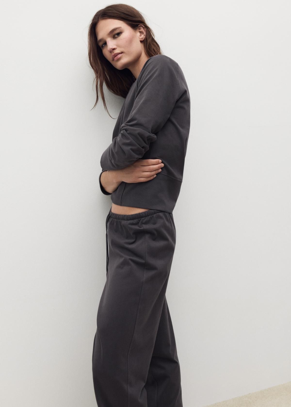 망고 소프트터치 코튼 조거 팬츠 17061525 GRIS ANTRACITA - 상세 이미지 4