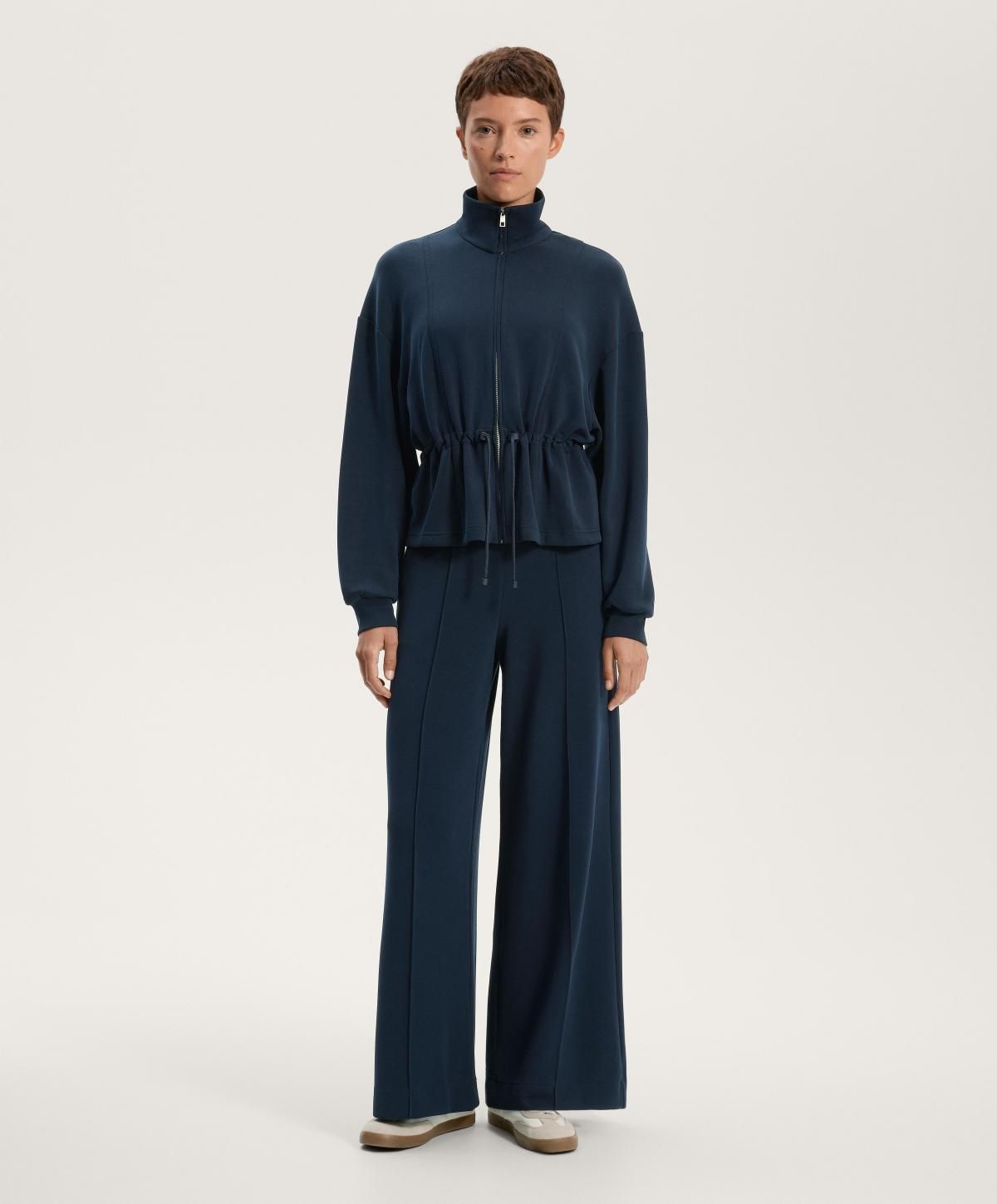 오이쇼 소프트 모달 하이라이즈 스트레이트 와이드 슬랙스 팬츠 1139/791 BLUE - 상세 이미지 2