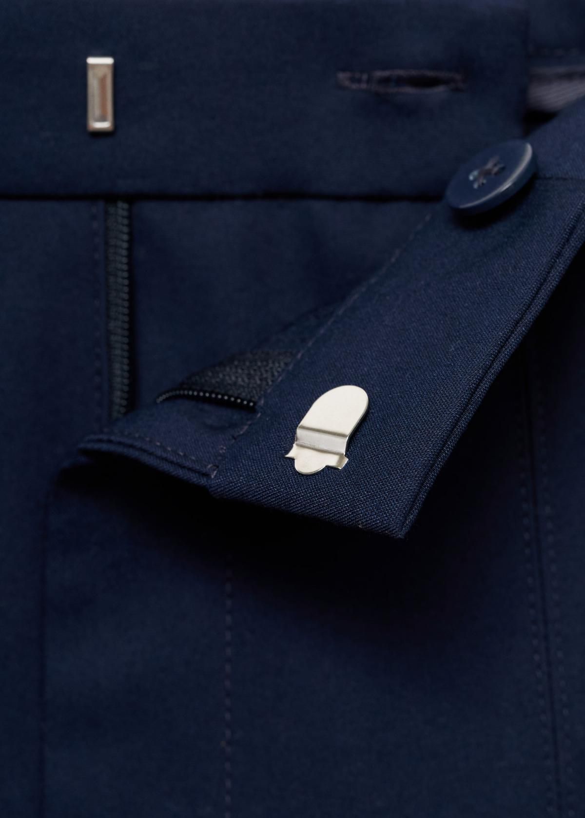 망고 오피스 하이웨이스트 스키니 크롭 슬랙스 팬츠 17041176 AZUL MARINO - 상세 이미지 5