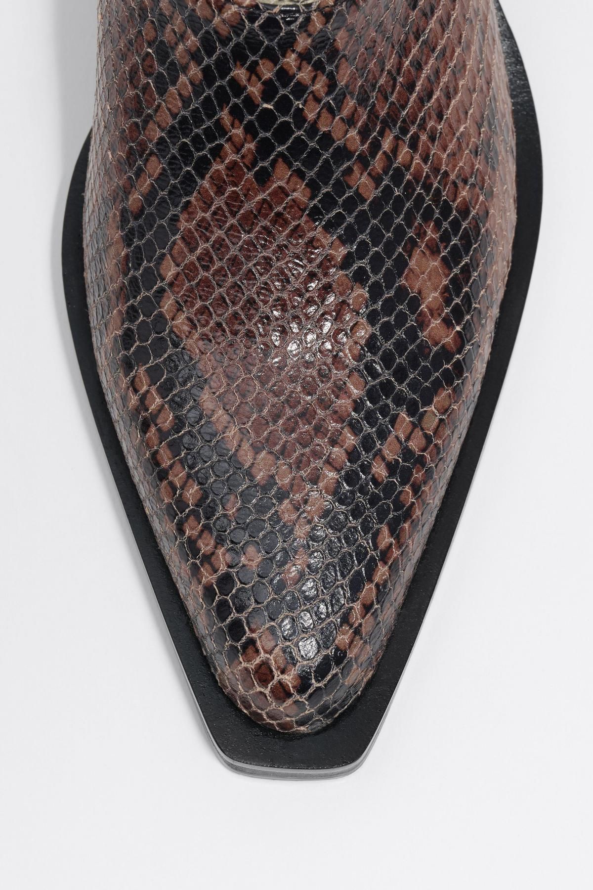 빔바이롤라 멀티컬러 스네이크 패치워크 레더 웨스턴 앵클부츠 252BZ0602.10600 BROWN - 상세 이미지 5