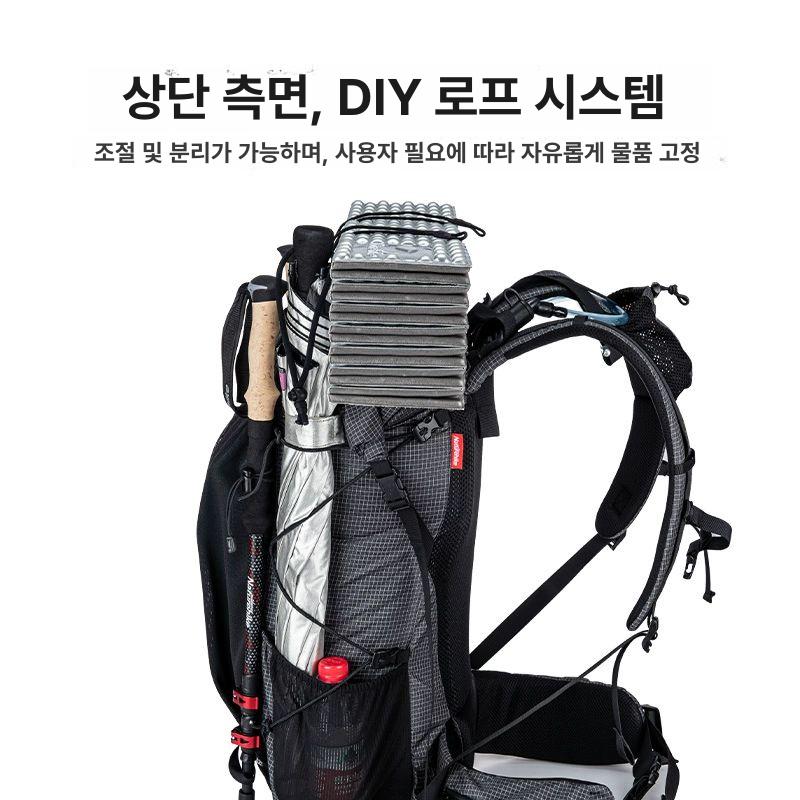 경량백팩 등산가방 등산백 방수 베낭 배낭가방 나들이 여행 재난 백패킹배낭 등산백팩 기본 40L+5L - 상세 이미지 5