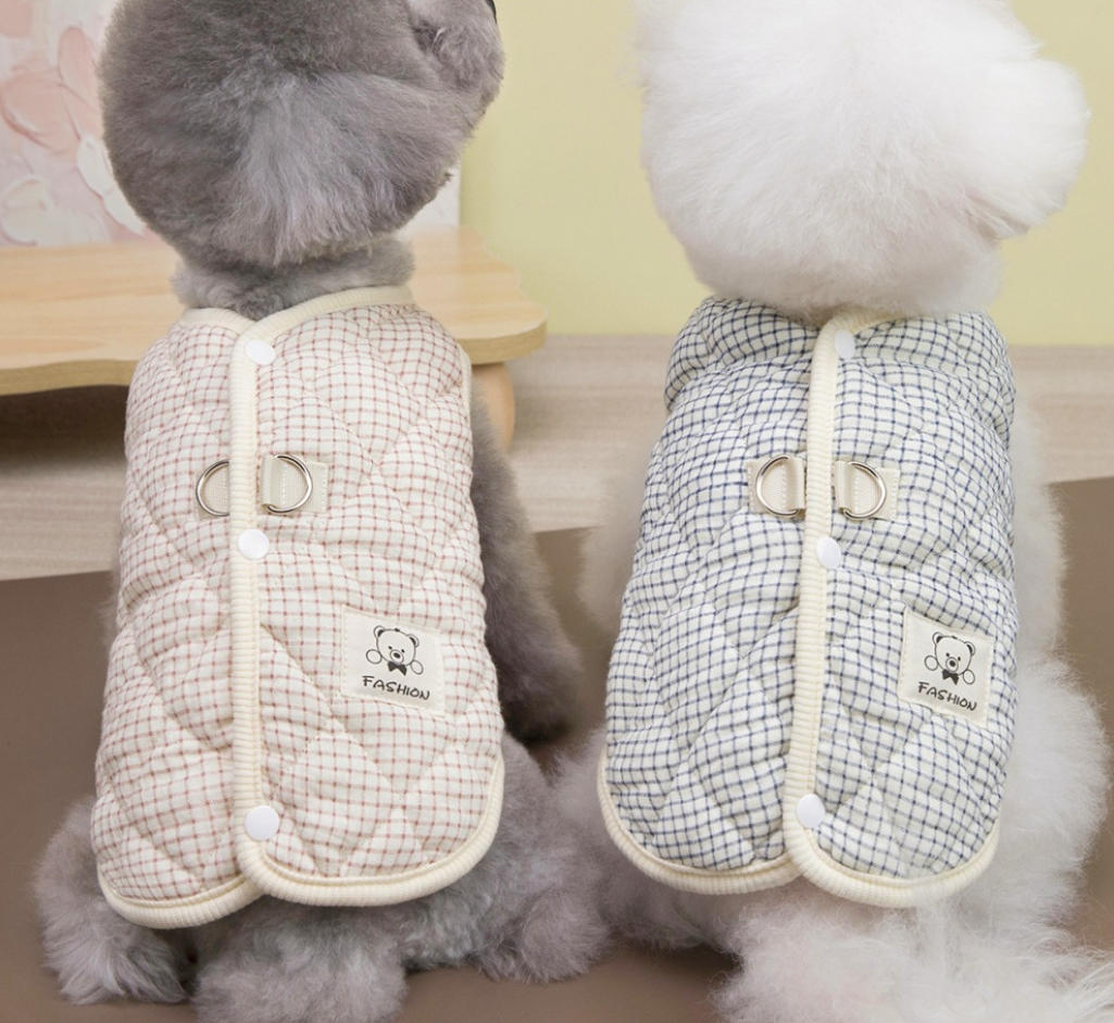 강아지패딩조끼 겨울 후리스조끼 강아지옷 애견 올일원 외출복 아우터