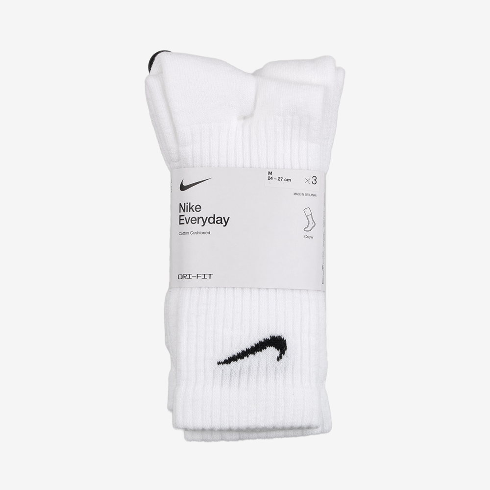 나이키 에브리데이 스우시 장목 양말 3팩 SX7664-100