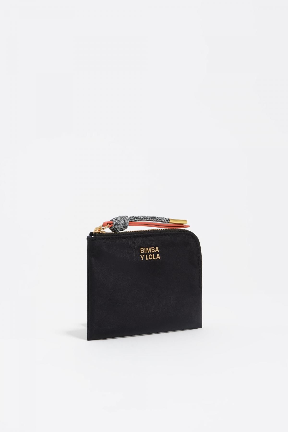 빔바이롤라 블랙 미니멀 나일론 코인 파우치 252BBI135.11000 BLACK - 상품 이미지