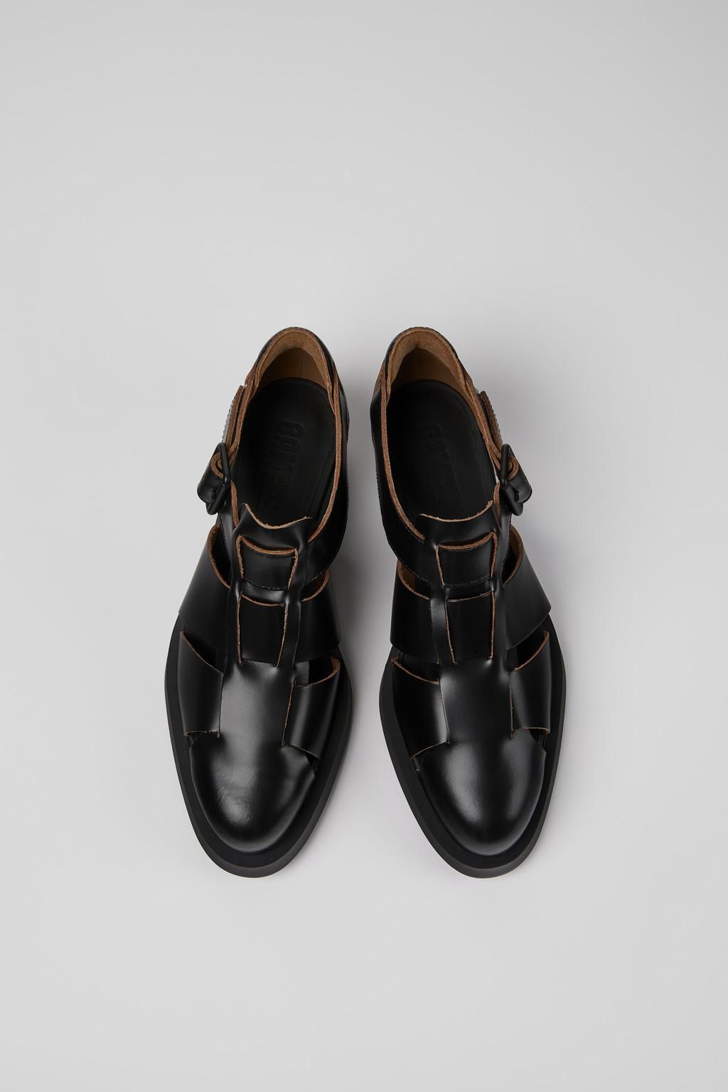 캠퍼 클래식 스트랩 레더 샌들 블랙 Bonnie K201635-001 BLACK - 상세 이미지 4