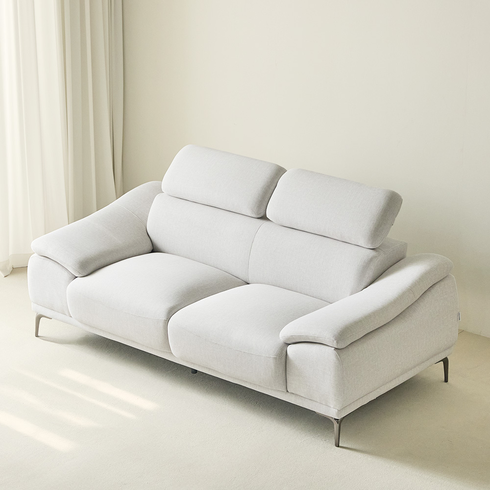 (N포인트+스툴Event)에이든 하이브리드 아쿠아텍스 패브릭 소파 스툴포함, 아이보리, 3인용