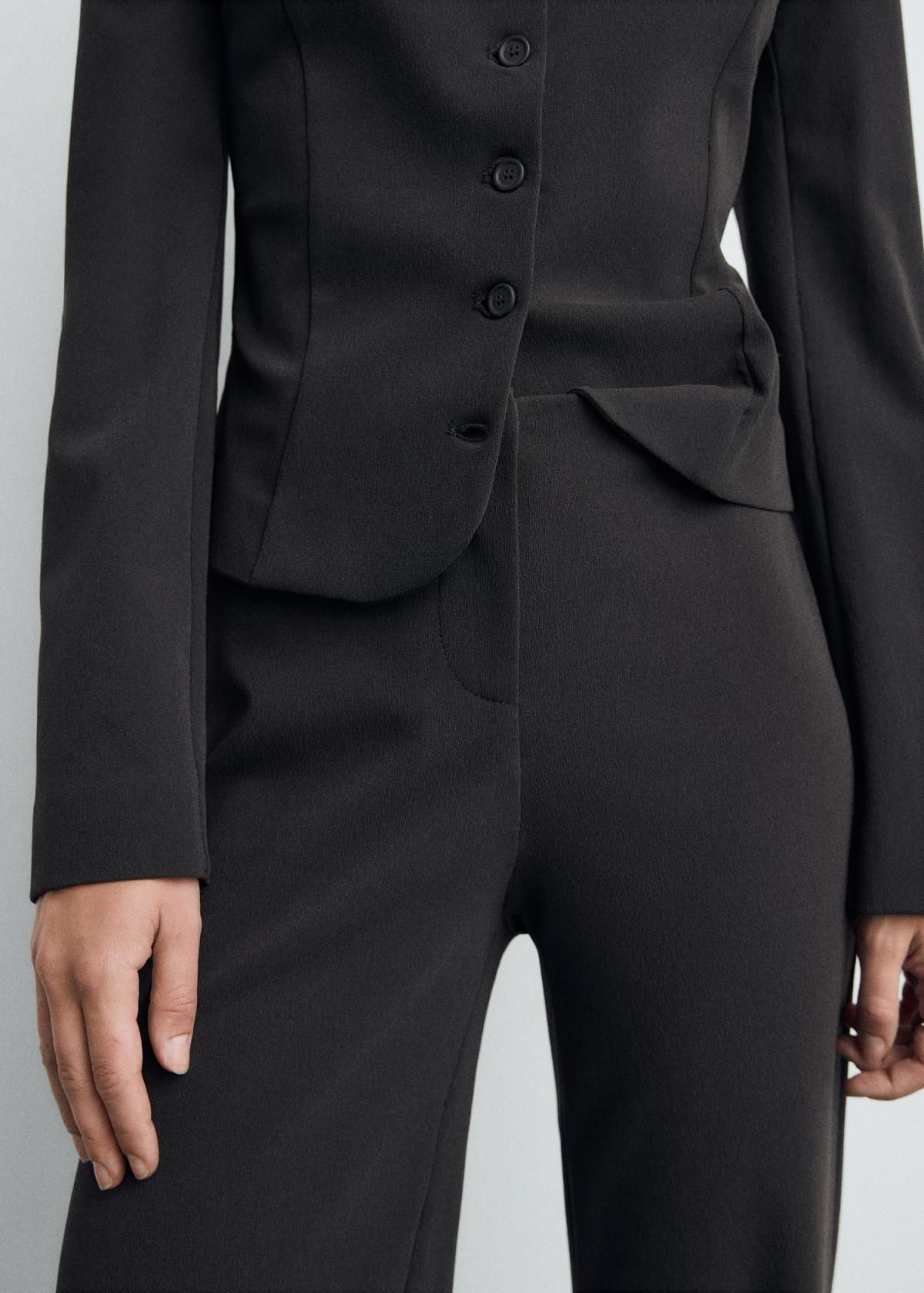 망고 테크니컬 스트레이트 슬랙스 팬츠 17065827 GRIS - 상세 이미지 5