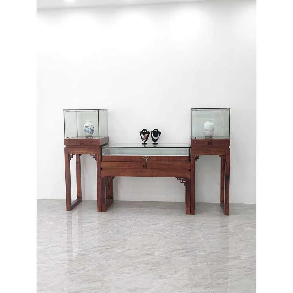 빈티지 박물관 쇼케이스 전시용 유리 진열 인테리어장 40x40x130 LED 스트립 - 상세 이미지 4