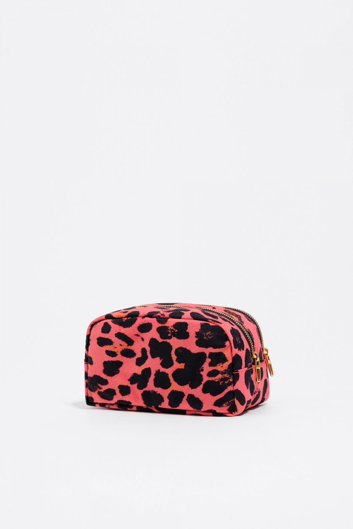 빔바이롤라 레오파드 패턴 핑크 나일론 메이크업 파우치 252BBK426.11340 LEOPARD ELECTRIC PINK - 상세 이미지 5