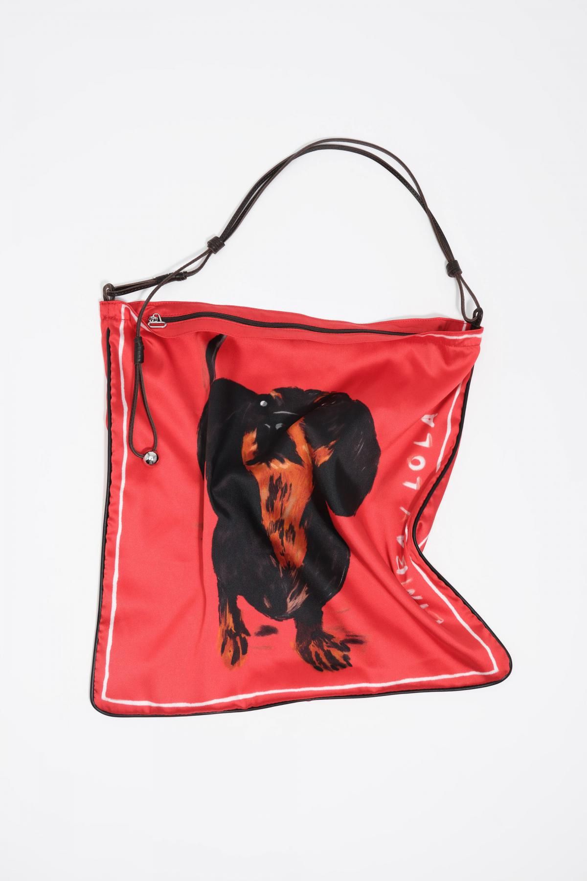 빔바이롤라 캐주얼 도그 프린트 레드 소프트 숄더백 252BBWJ2F.10200 RED - 상세 이미지 4