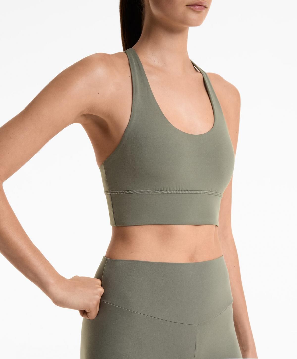 오이쇼 테크니컬 미디엄서포트 컴포트럭스 스포츠 브라 컵내장 2977/901 MIDKHAKI - 상세 이미지 5