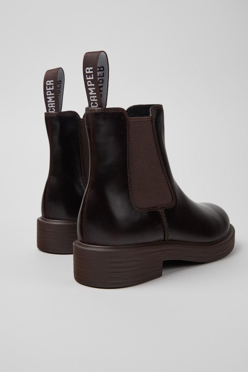 캠퍼 프리미엄 브라운 레더 앵클부츠 XL 엑스트라라이트 아웃솔 K400761-002 BROWN - 상세 이미지 3