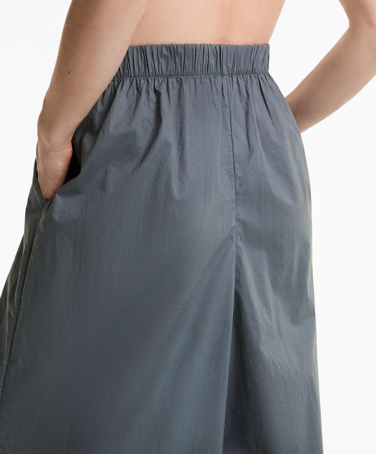 오이쇼 와이드핏 코튼 포플린 팬츠 3356/873 PETROLBLUE - 상세 이미지 4