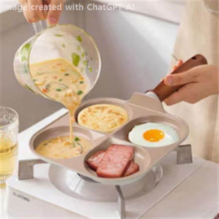 [GS SHOP]국내생산 통6중 인덕션 4구 에그팬 IH 계란후라이팬 사각팬